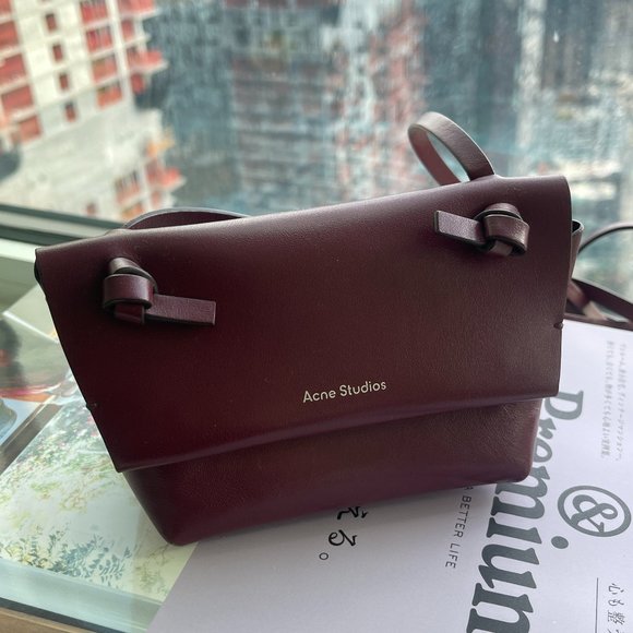 Acne Studios | Burgundy Mini Pouch - Picture 1 of 5